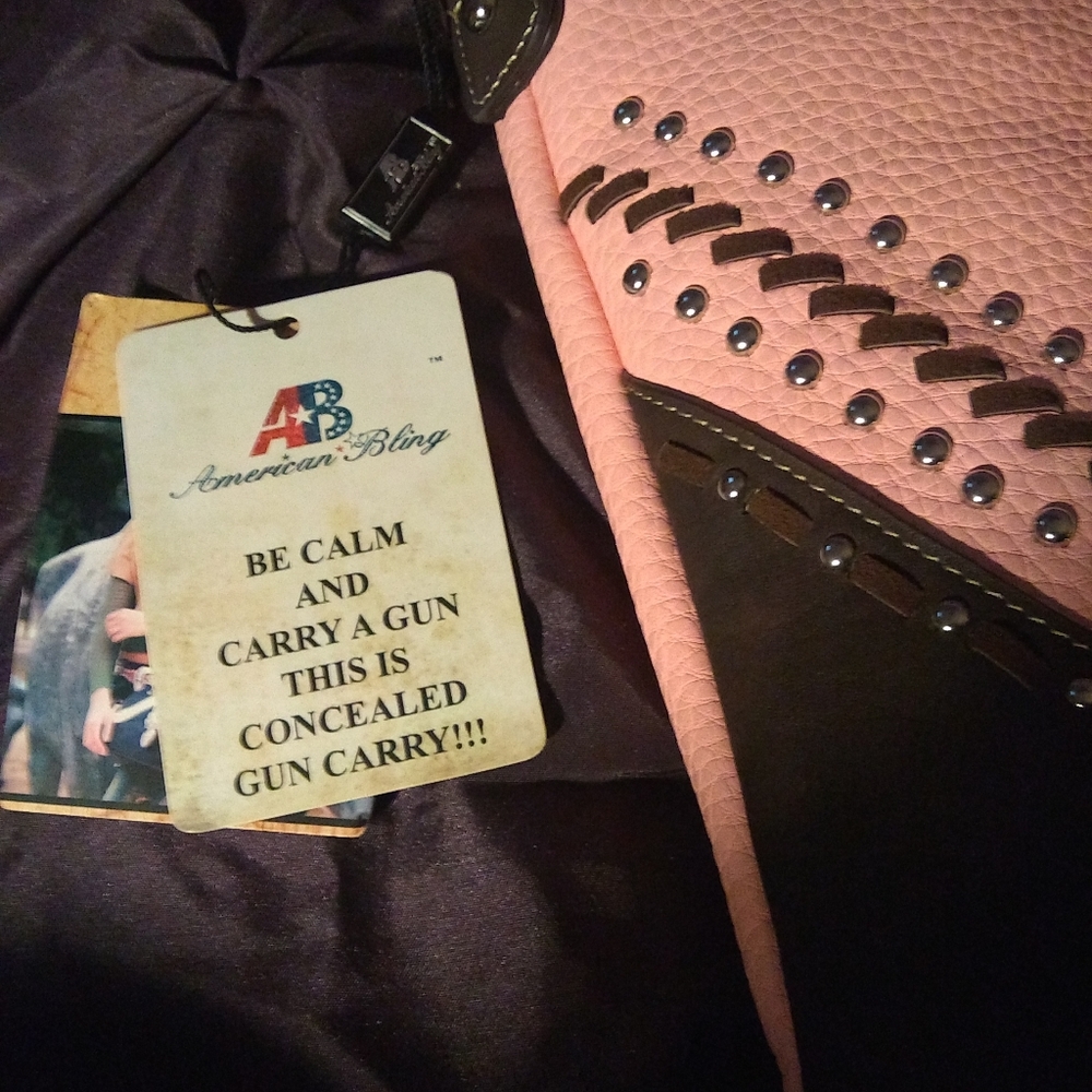 Pink  concealed gun carry purse